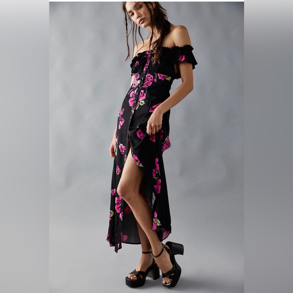 NWT Free People she’s a dream midi dress